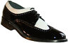 Mens Wingtip Spectator Shoes Two Tone  Formal Leather Oxfords Black, Brown, Grey