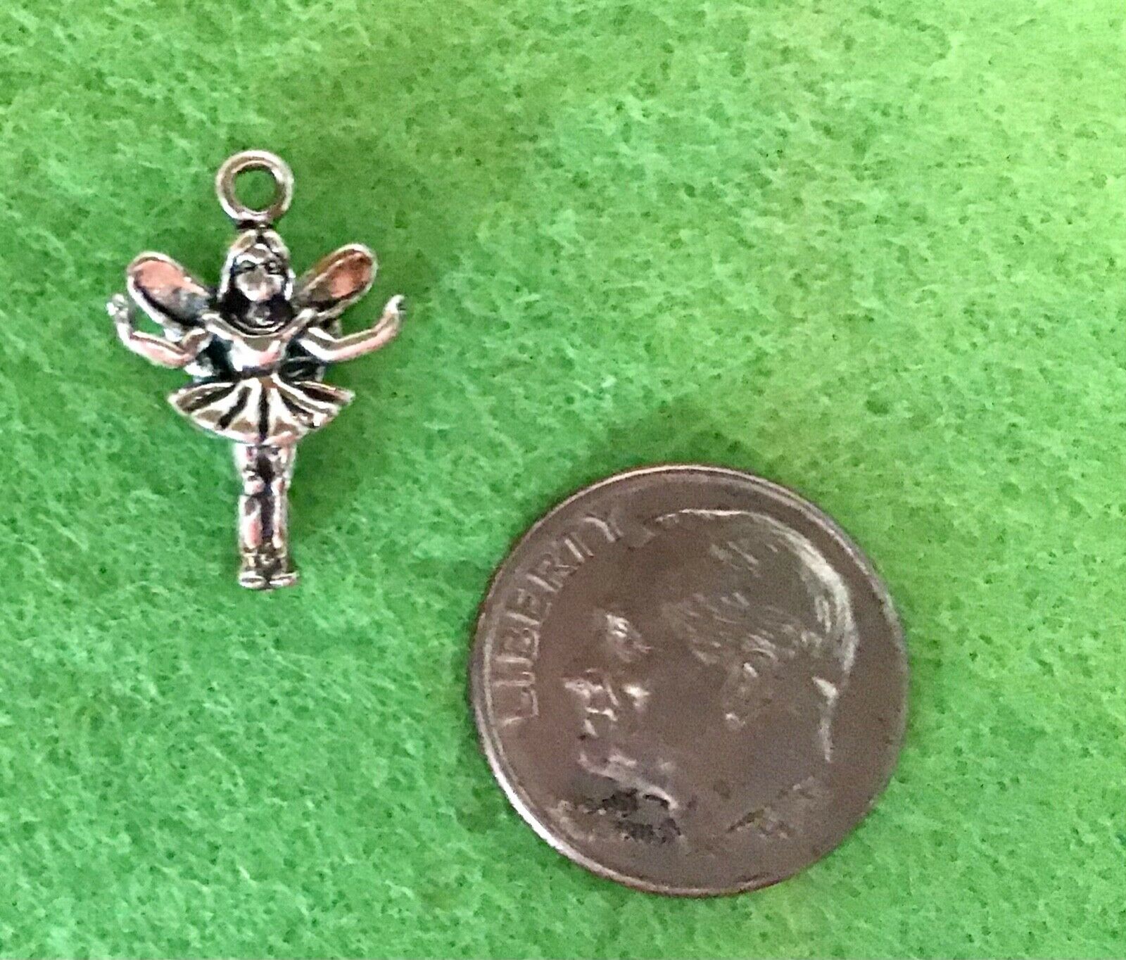 Sterling Sweetheart Tree Fairy Charm .5” Wide X .75” H Great For Other Projects