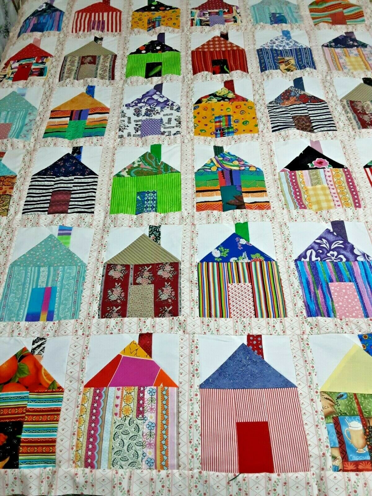 Quilt Top.  Little Houses