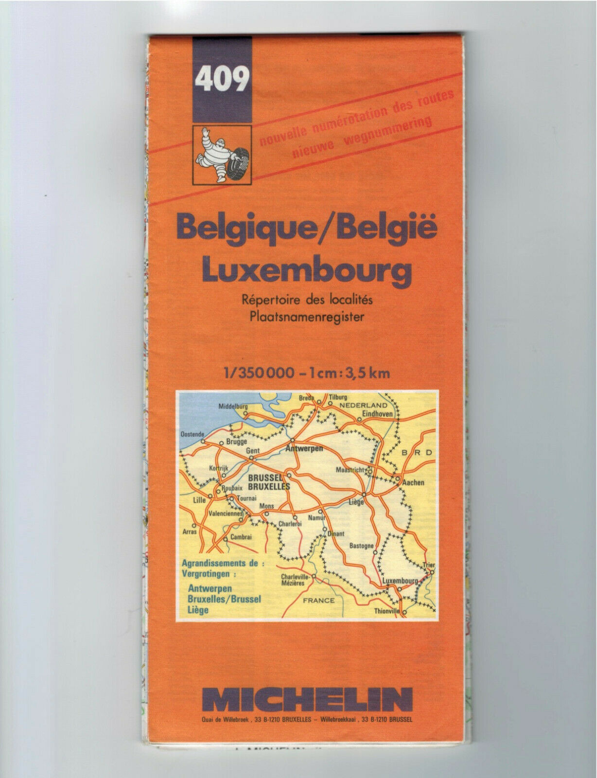 Michelin Belgium/luxembourg Map