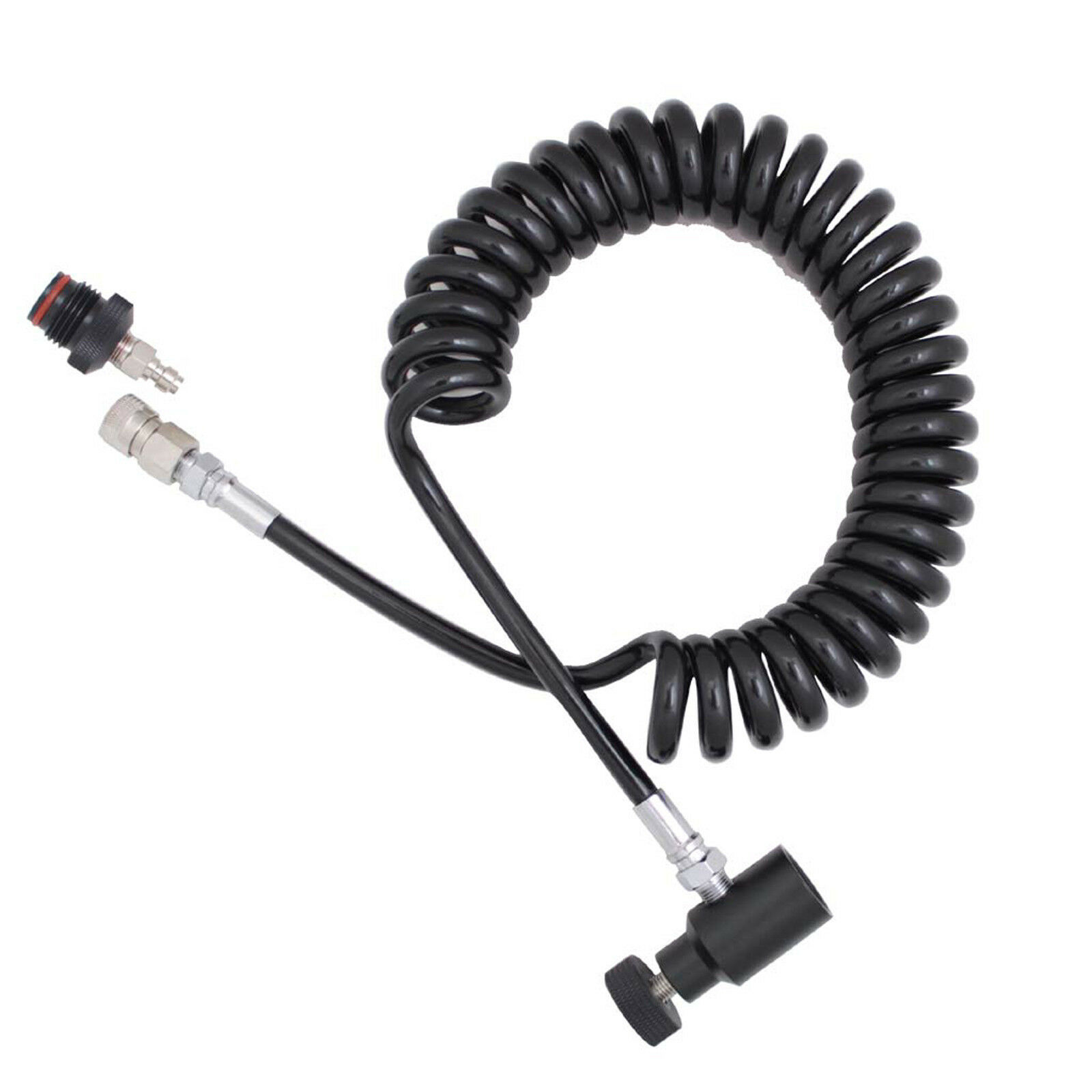 G7 Paintball Hpa Co2 Coiled Remote Line, Quick-disconnect. Asa Adapter Free Ship