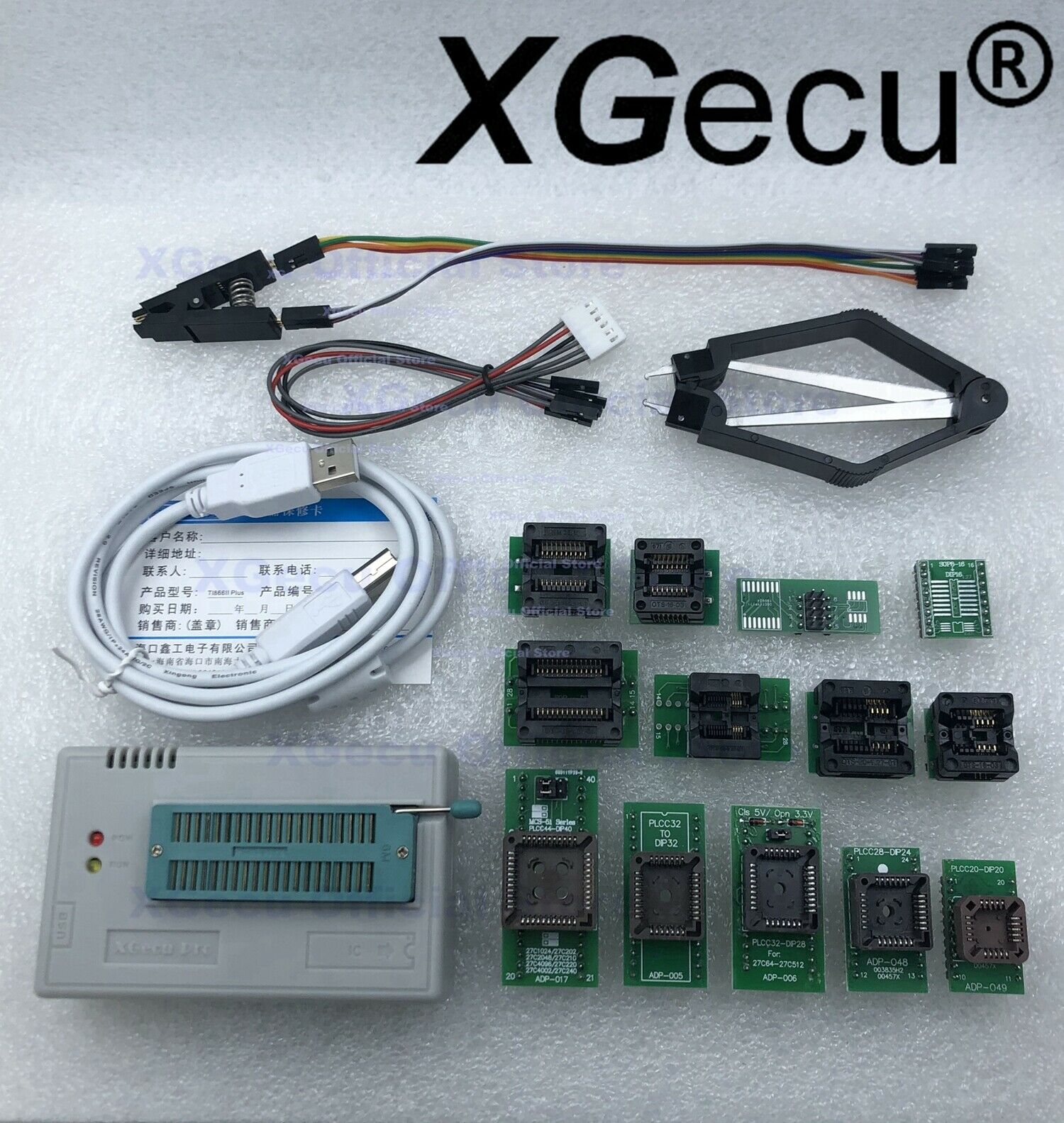 Xgecu Tl866ii Programmer Plus For Spi Flash Nand Eprom Mcu Avr+13 Adapter+clip