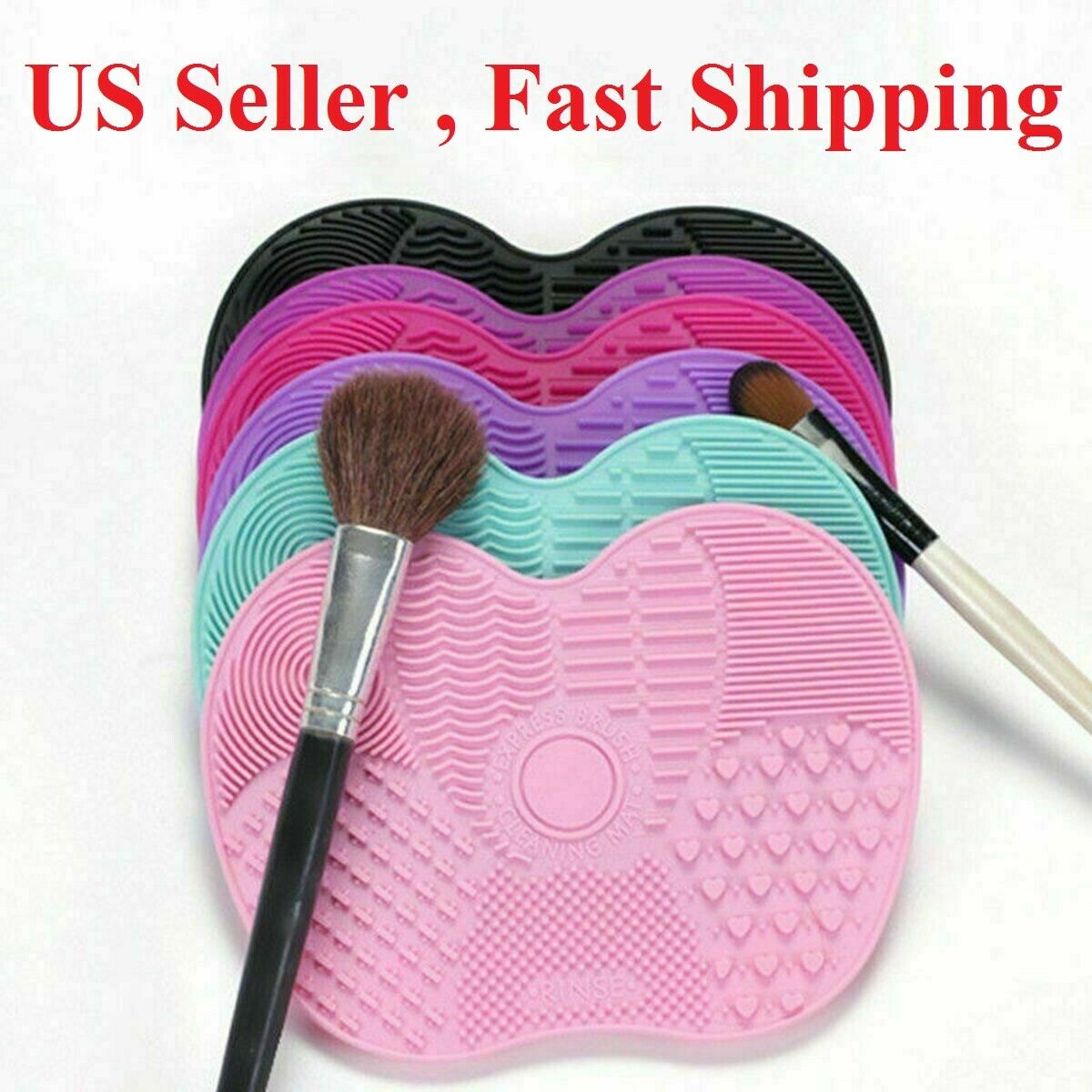 Silicone Makeup Brush Cleaner Pad Washing Scrubber Board Cleaning Mat Tool