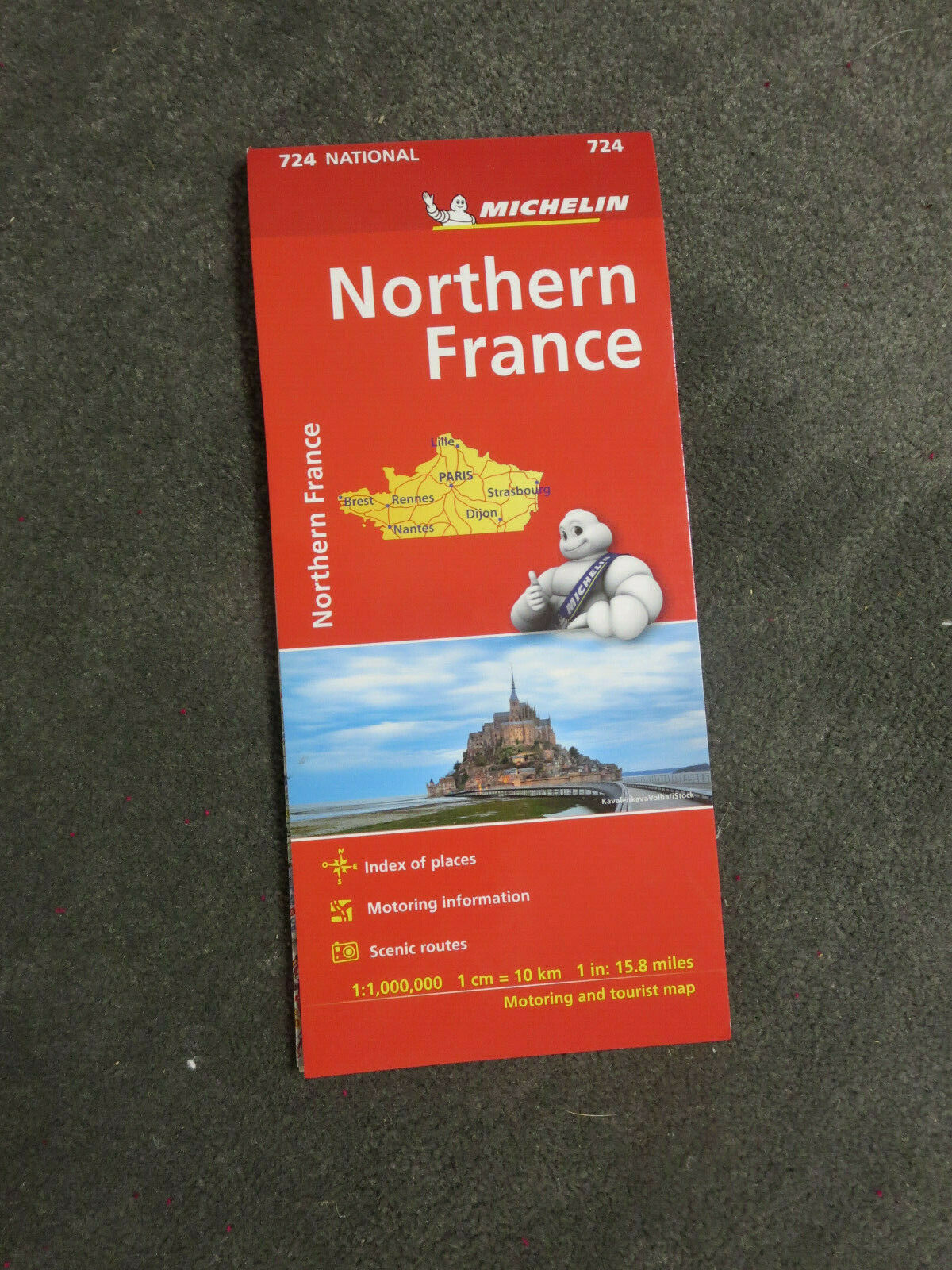 Michelin Map Of Northern France, Michelin Map # 724