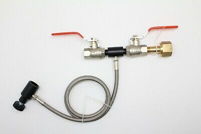 Heavy Duty Co2 Fill Station With Bleed Valve 34" Stainless Braided Long Hose