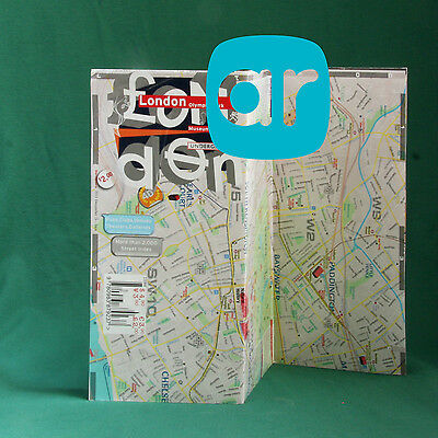 Map Laminated London City [augmented Reality Ar] - Landmarks, Tube, Street Index