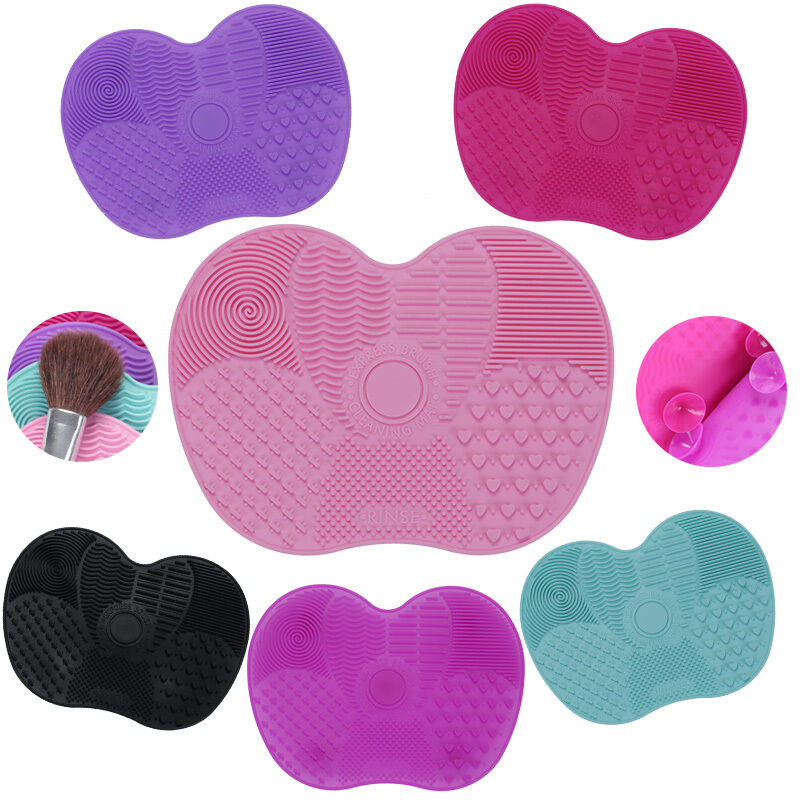 Silicone Makeup Brush Cleaner Pad Washing Scrubber Board Cleaning Mat Hand Tool