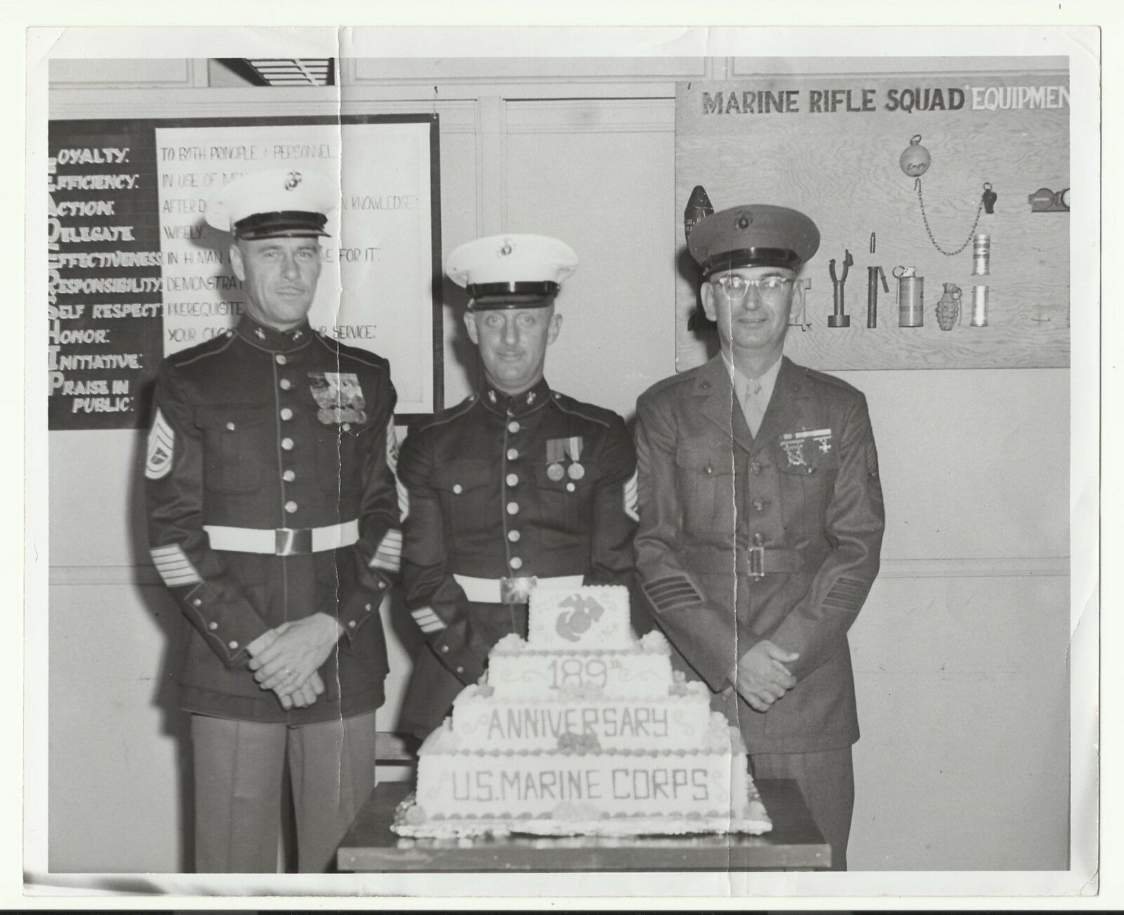 1964 Usmc 189th Anniversary Official Photo - Mcsc Barstow Or Albany Ga - Cake