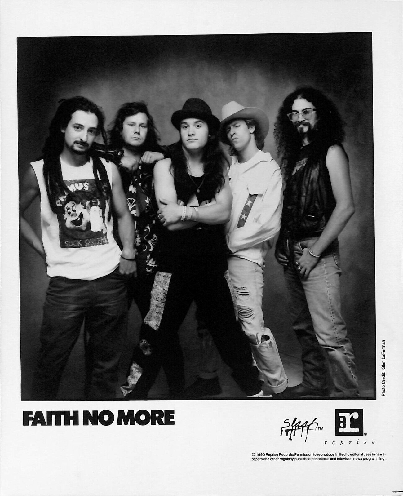 Music Ephemera, "faith No More" 4 Different Faith No More Promo Photos, Fnm!!!
