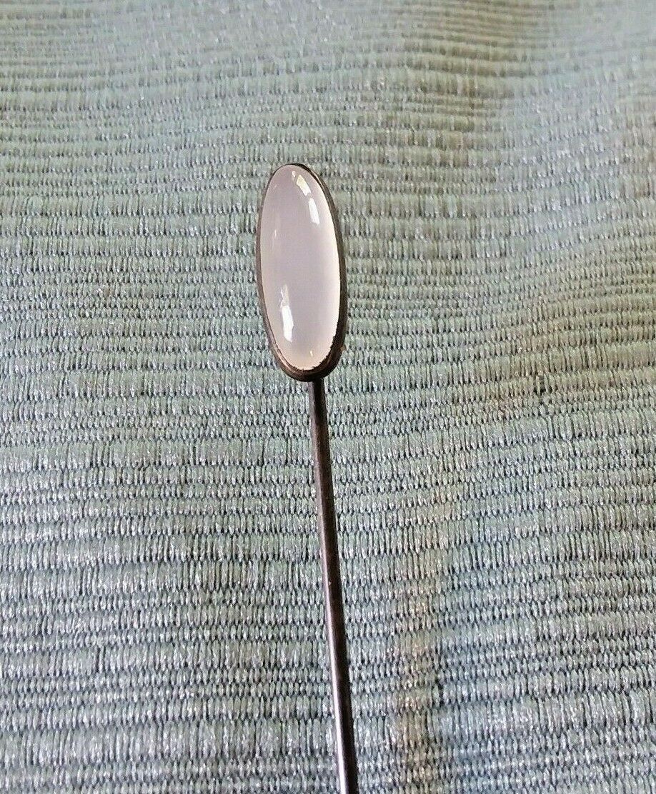 Antique Sterling Moonstone Stick Pin